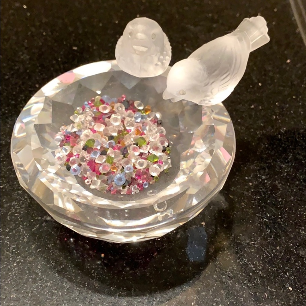 Swarovski Bird Bowl/Feeder-Includes Seeds